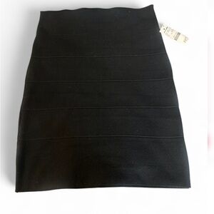 NWT Poof Couture by Joyce Leslie Black Bandage Bodycon Mini Skirt - Size M